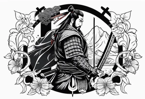 samurai DJ tattoo idea