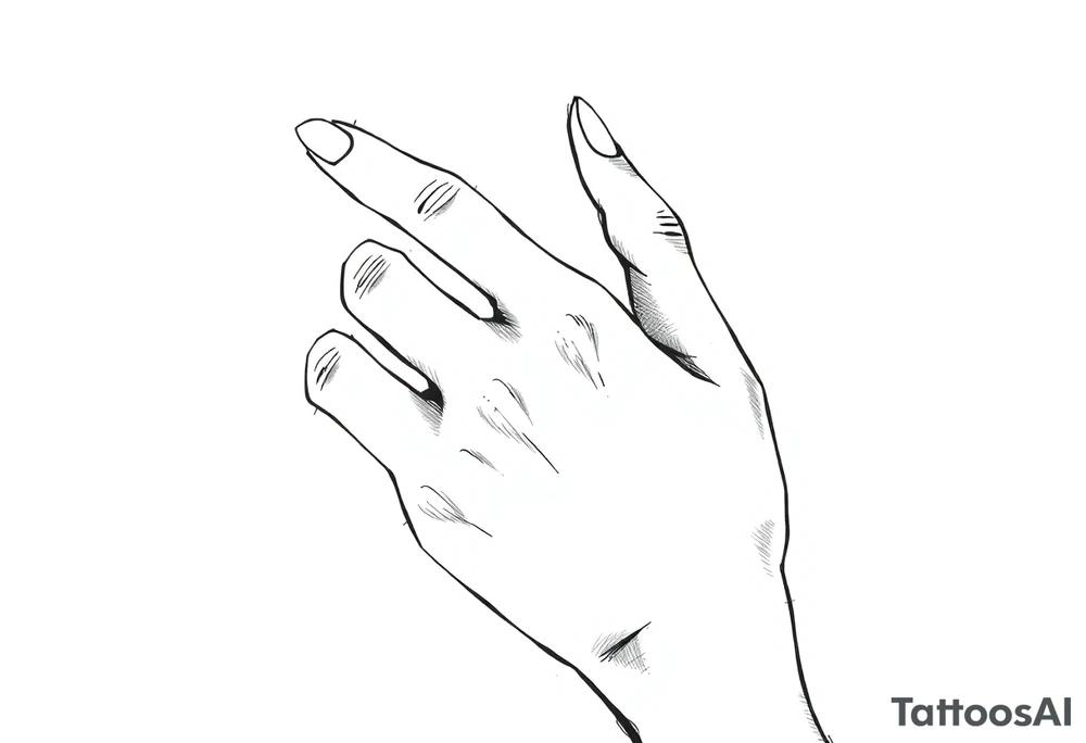simple anime hand tattoo tattoo idea