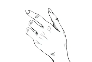simple anime hand tattoo tattoo idea