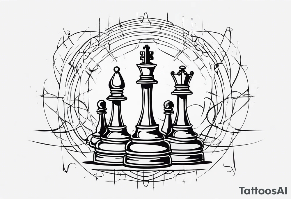 chess brain quantum physics tattoo idea
