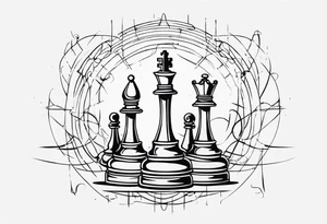 chess brain quantum physics tattoo idea
