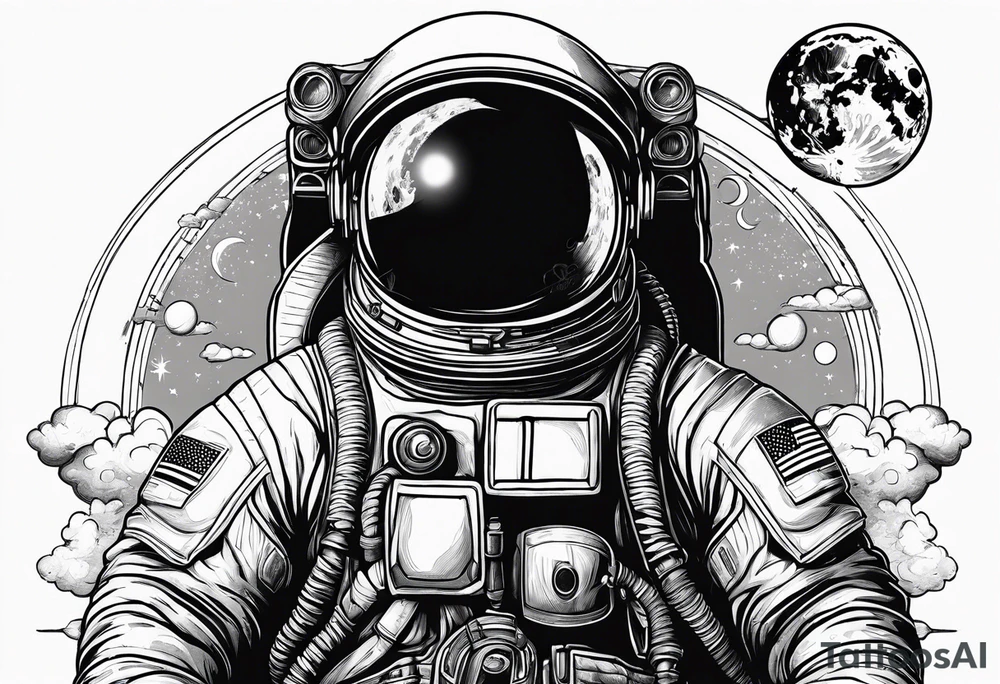 astronaut laying on a crescent moon tattoo idea astronaut laying on a crescent moon tattoo idea