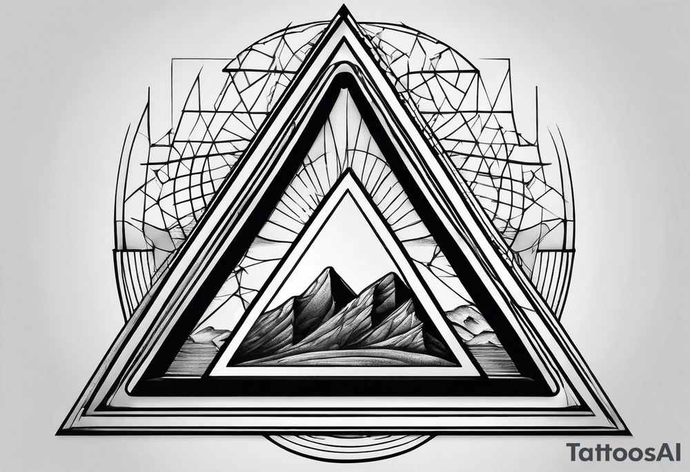 A triangle with nothing inside of it tattoo idea