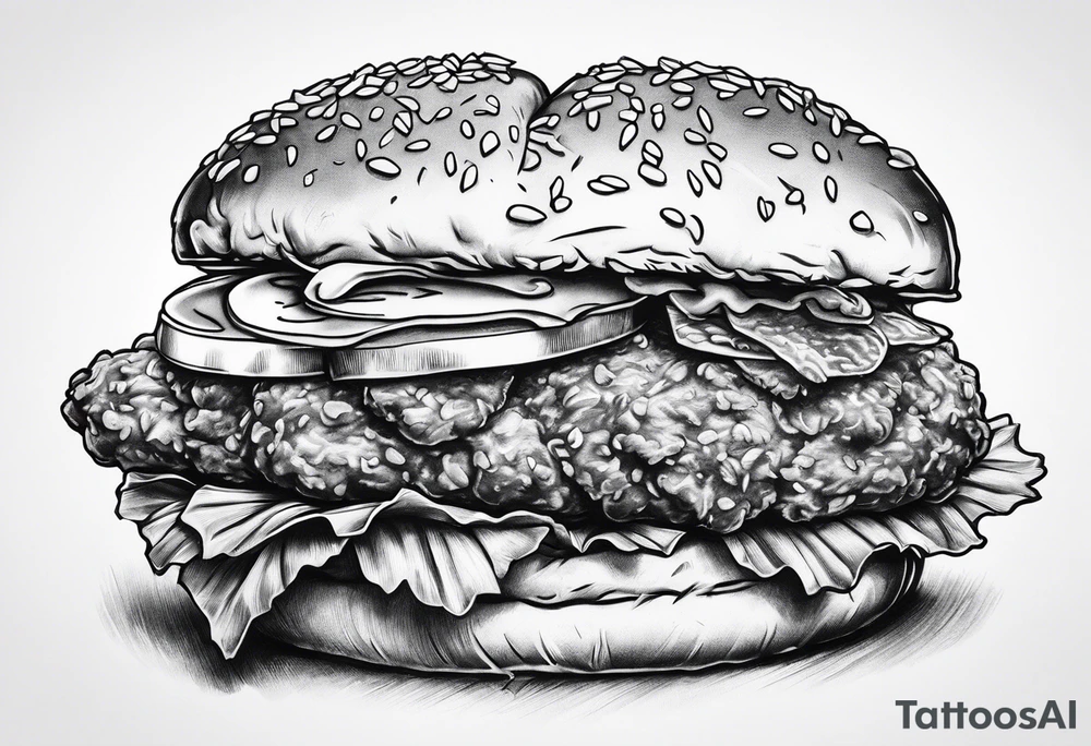 A fried chicken sandwich tattoo idea