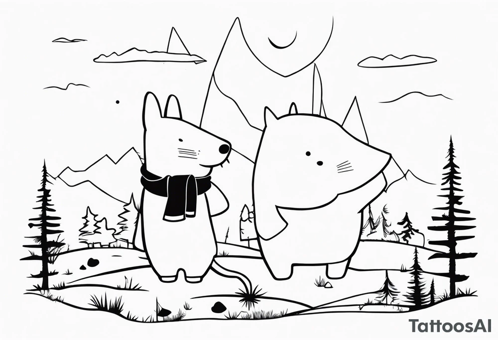 mumin, grunge, punk tattoo idea