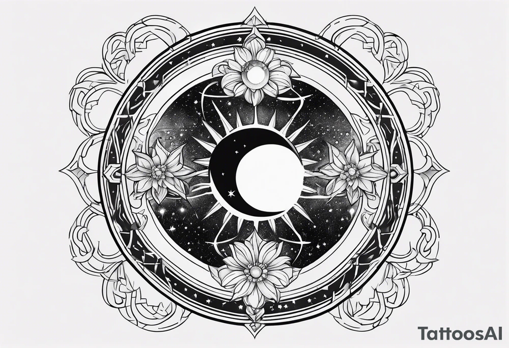 Cancer zodiac moon tattoo idea