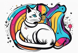 Schrodinger cat tattoo idea