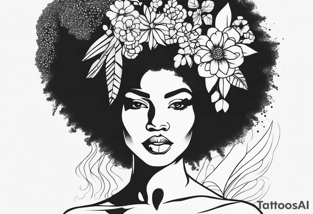Afro art tattoo idea