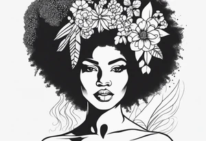 Afro art tattoo idea