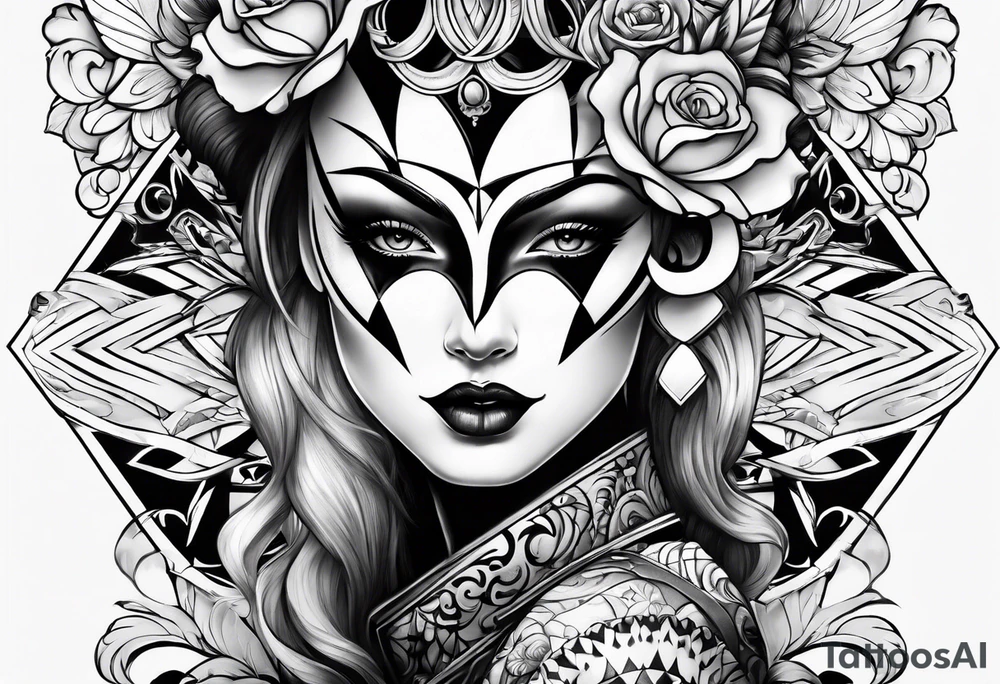 Harlequin tattoo idea