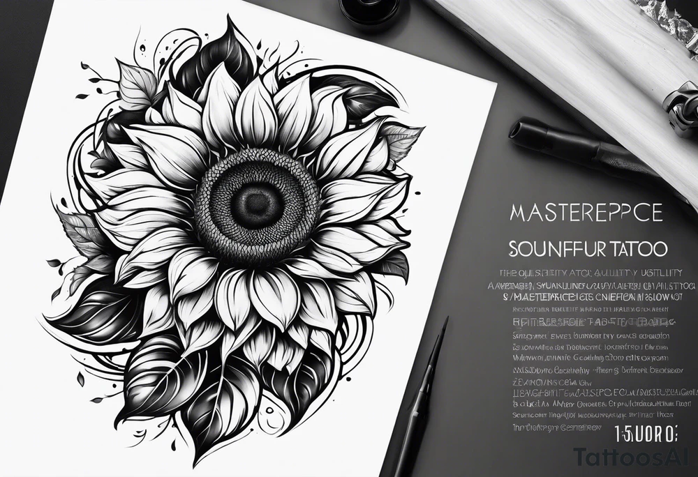 sunflower tattoo idea
