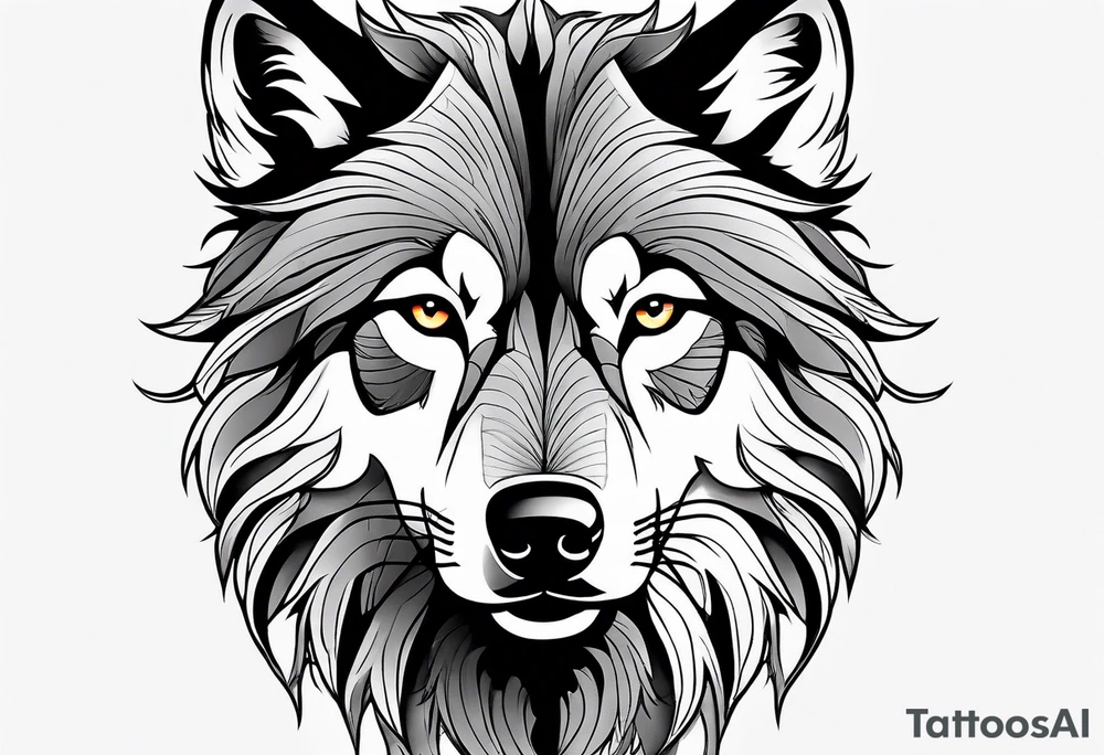 Wolf tattoo idea