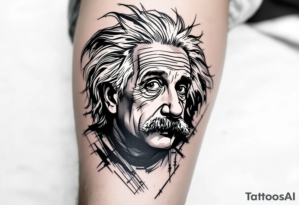 A young albert einstein tattoo idea