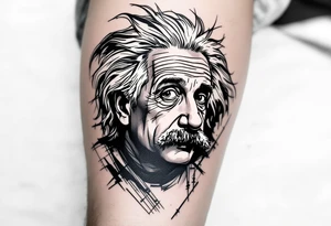 A young albert einstein tattoo idea