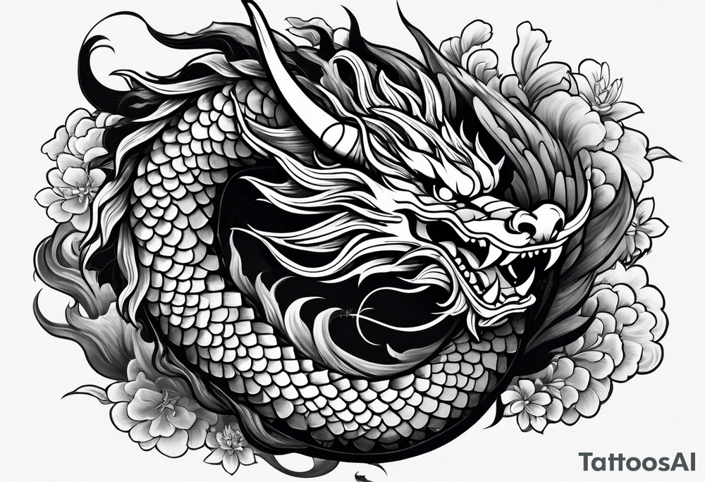 Kaido in dragon form tattoo idea