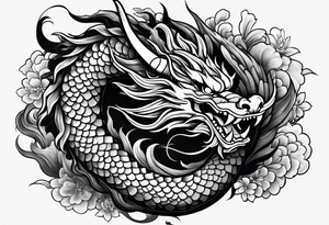 Kaido in dragon form tattoo idea