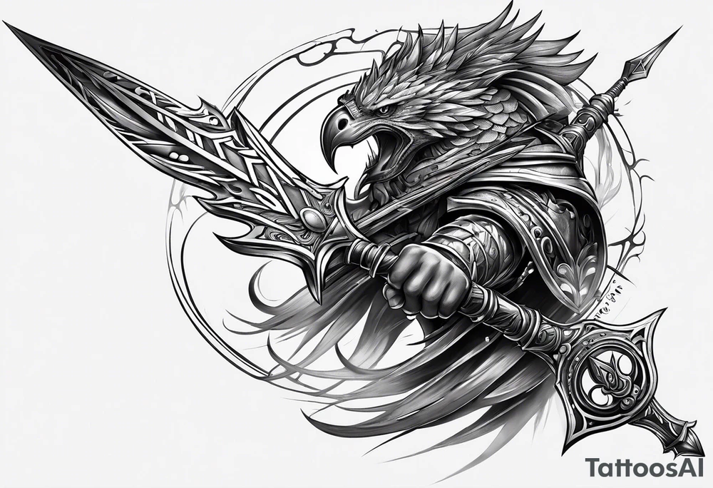 spear tattoo idea