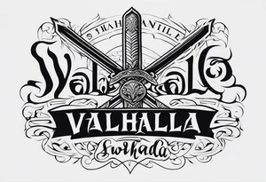 Valhalla sword tattoo idea