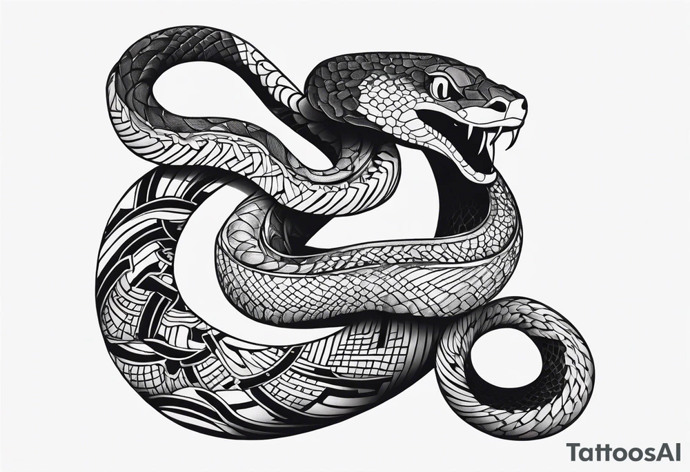 Snake wrapped around arm tattoo idea