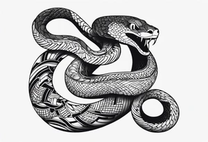Snake wrapped around arm tattoo idea