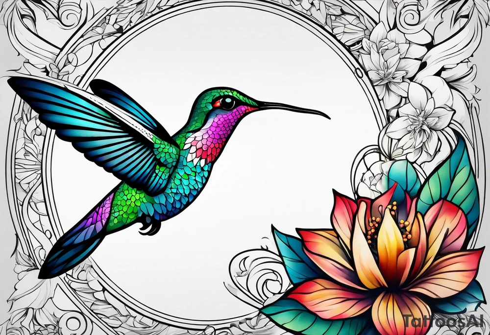 hummingbird tattoo idea