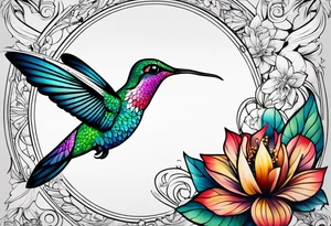 hummingbird tattoo idea