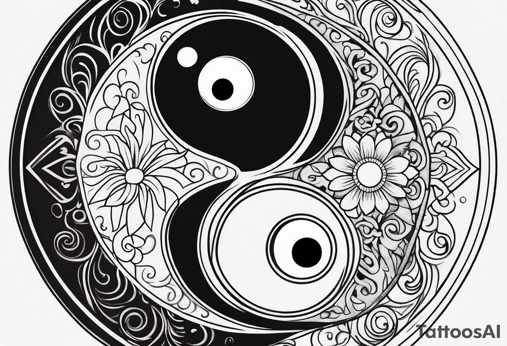 Ying yang tattoo idea