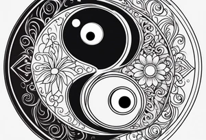Ying yang tattoo idea