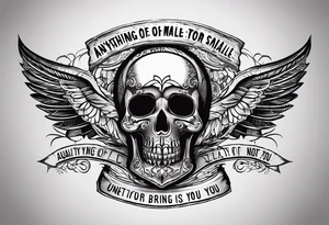 Simple quote tattoo that says, "anything or anyone
that does not bring you alive
is too small for you." tattoo idea