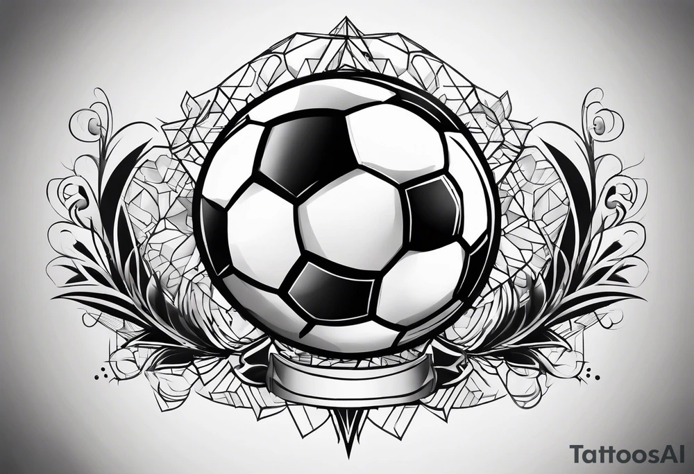 Small soccer ball tattoo idea