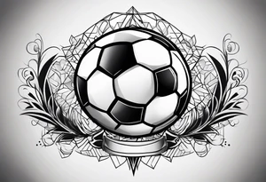 Small soccer ball tattoo idea