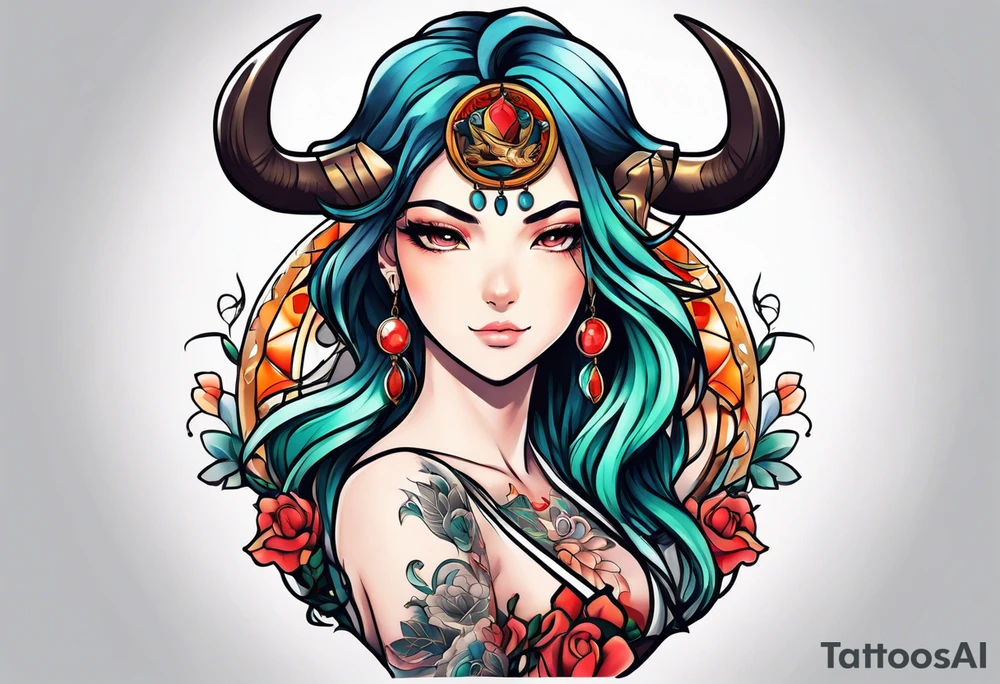 Anime Taurus tattoo idea