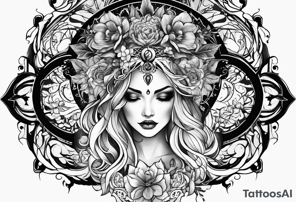 Gothic Mother Earth tattoo idea