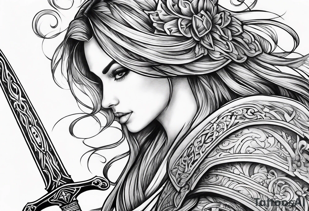Sword and cross tattoo idea