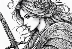 Sword and cross tattoo idea
