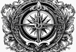 staff of caduceus square and compass tattoo idea