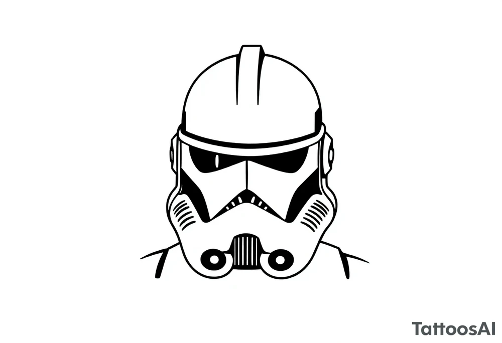 Star Wars clone trooper just a helmet tattoo idea