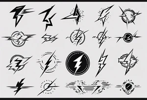 lightning bolt tattoo idea