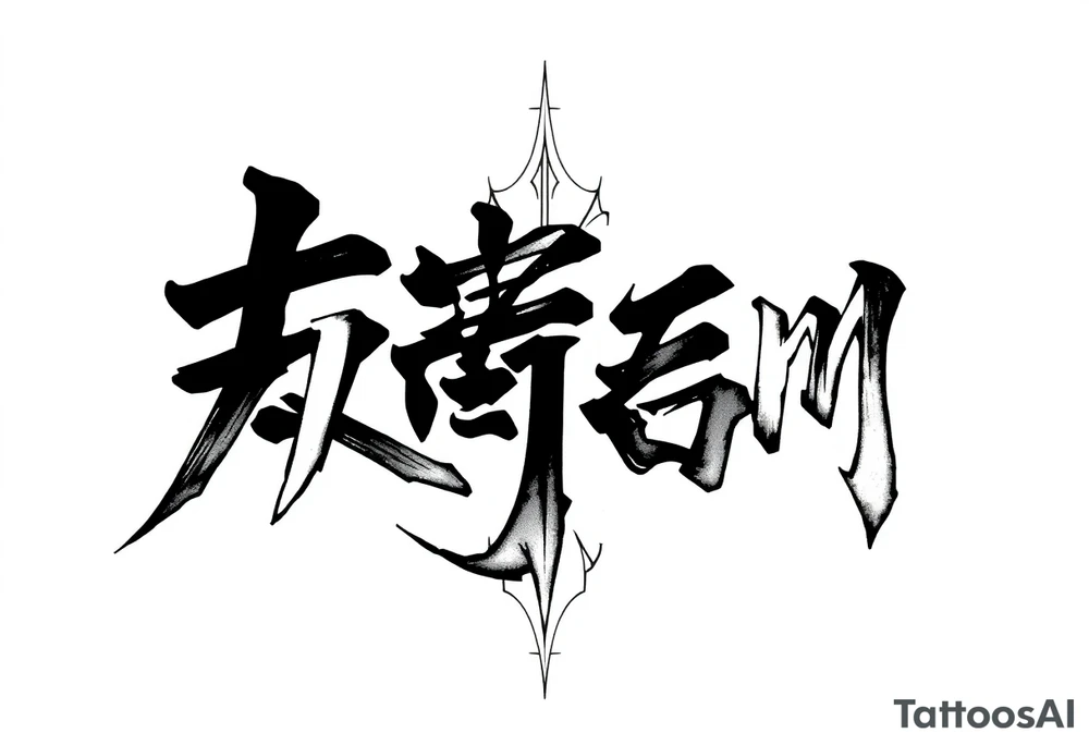 dream japanese font tattoo idea