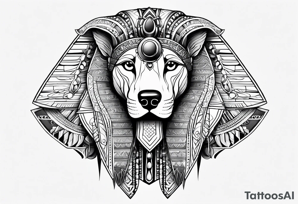 Egyptian dog god tattoo idea