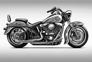 motorcycle engine tattoo idea