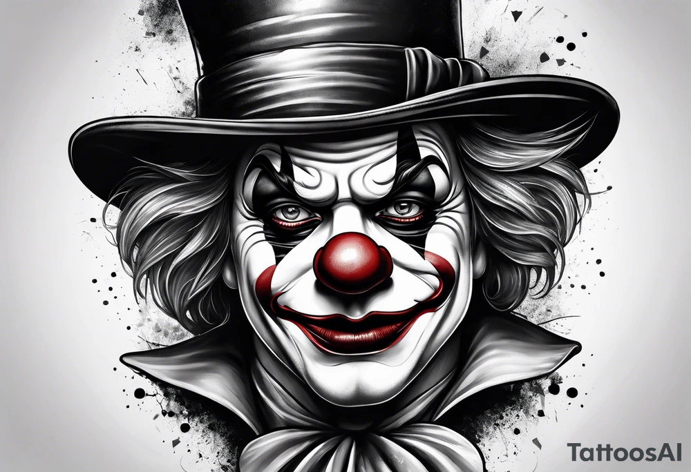 Clown face tattoo idea