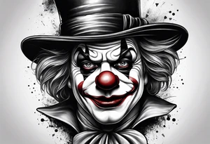 Clown face tattoo idea