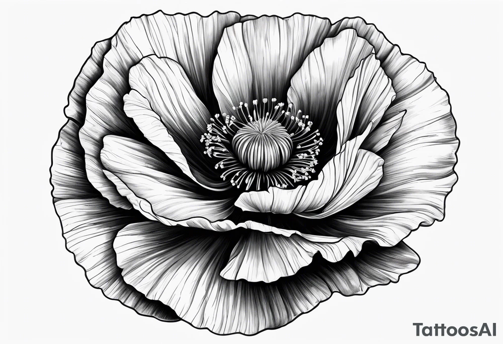 Poppy flower tattoo idea