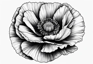Poppy flower tattoo idea