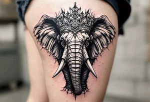 Queen elephant tattoo idea