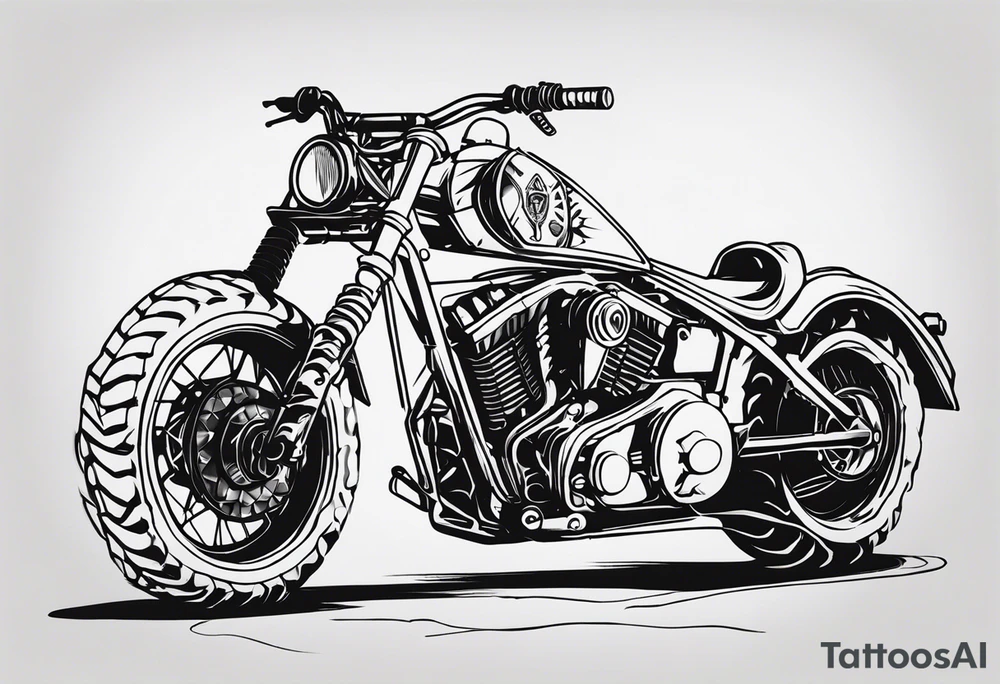 Mad max furiosa motorcycle Octoboss dementis war rig die eternal traditional tattoo idea