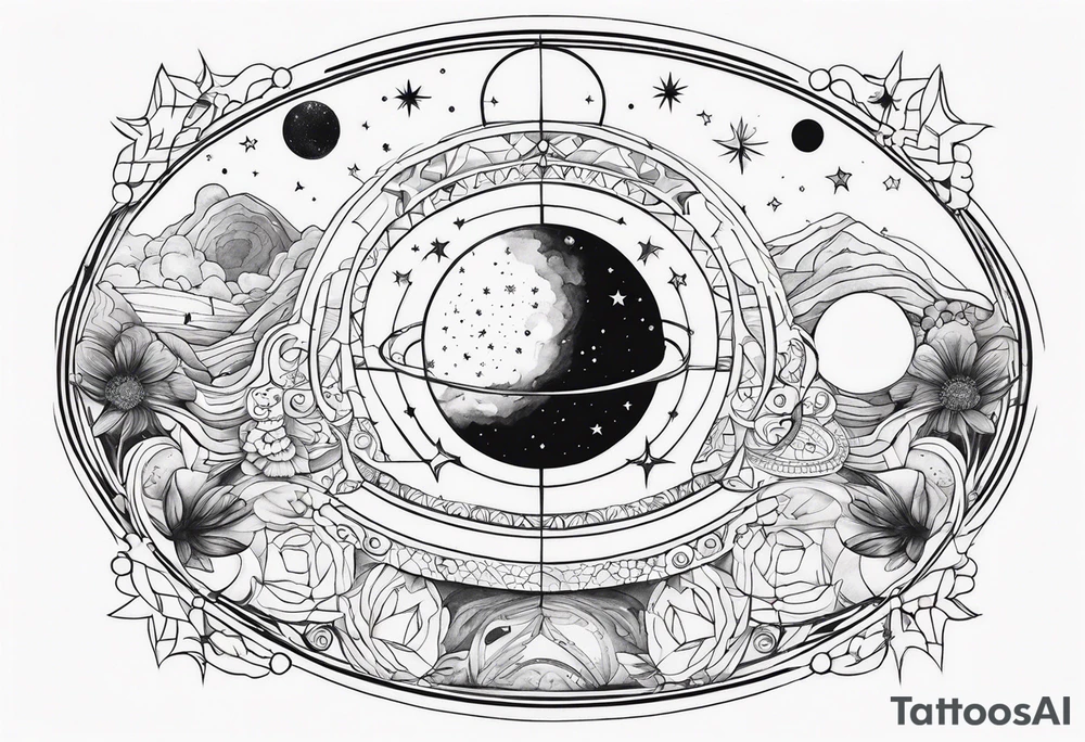 Astronomy tattoo idea