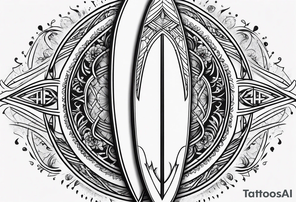 surfboard tattoo idea