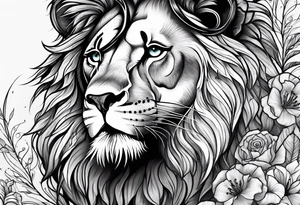 lion skeleton body tattoo idea